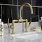 Kingston Brass Whitaker Industrial Style Bridge Bathroom Faucet W/ Pop-Up Drain, Brass KS2177KL - alternate 4